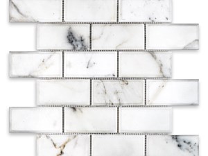 Calacatta Gold Marble Brick 2 X 4 Beveled